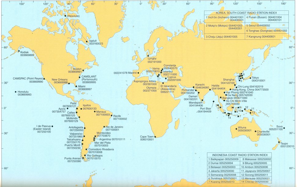 MF/HF Test Stations Map